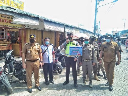 Pemko Medan Patroli Prokes di Pajak Kapuas dan Pajak Baru Kec. Medan Belawan